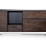 Dark Aged Oak Steel and Wood Buffet with Storage 34 5 Dark Aged Oak Steel and Wood Buffet with Storage 34