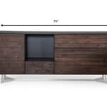 Dark Aged Oak Steel and Wood Buffet with Storage 34 8 Dark Aged Oak Steel and Wood Buffet with Storage 34