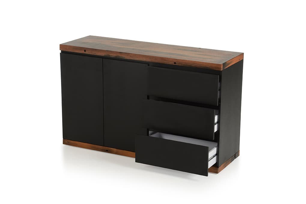 Contemporary MDF Wood Buffet with 3 Drawers and 2 Doors 3 Contemporary MDF Wood Buffet with 3 Drawers and 2 Doors - Image 3