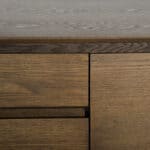 Tobacco Wood Veneer Buffet with Drawers and Doors 9 Tobacco Wood Veneer Buffet with Drawers and Doors