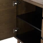 Tobacco Wood Veneer Buffet with Drawers and Doors 10 Tobacco Wood Veneer Buffet with Drawers and Doors
