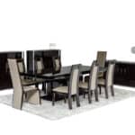 Ebony Lacquer Steel Buffet with Glass Shelving 31 Inches 4 Ebony Lacquer Steel Buffet with Glass Shelving 31 Inches