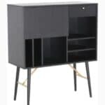 Space-Saving Black MDF and Glass Buffet with Modern Design 6 Space-Saving Black MDF and Glass Buffet with Modern Design