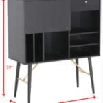 Space-Saving Black MDF and Glass Buffet with Modern Design 10 Space-Saving Black MDF and Glass Buffet with Modern Design