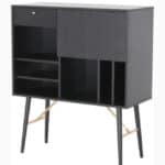 Space-Saving Black MDF and Glass Buffet with Modern Design 7 Space-Saving Black MDF and Glass Buffet with Modern Design
