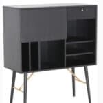 Space-Saving Black MDF and Glass Buffet with Modern Design 8 Space-Saving Black MDF and Glass Buffet with Modern Design