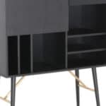 Space-Saving Black MDF and Glass Buffet with Modern Design 9 Space-Saving Black MDF and Glass Buffet with Modern Design