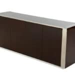 Contemporary Wood Veneer Glass and Steel Buffet 32 Inch 8 Contemporary Wood Veneer Glass and Steel Buffet 32 Inch