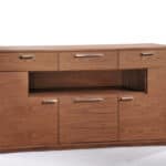 Walnut Veneer MDF Buffet with Drawers and Doors (1 Piece) 5 Walnut Veneer MDF Buffet with Drawers and Doors (1 Piece)