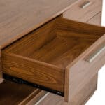 Walnut Veneer MDF Buffet with Drawers and Doors (1 Piece) 8 Walnut Veneer MDF Buffet with Drawers and Doors (1 Piece)