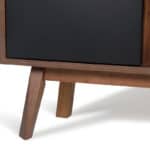 Walnut and Black Veneer MDF Wood Buffet with Storage 9 Walnut and Black Veneer MDF Wood Buffet with Storage