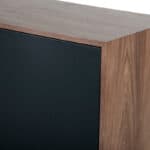 Walnut and Black Veneer MDF Wood Buffet with Storage 10 Walnut and Black Veneer MDF Wood Buffet with Storage
