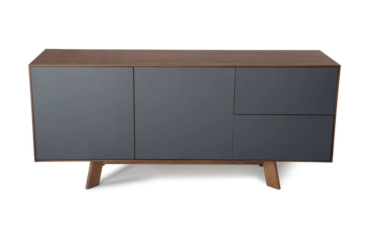 Charcoal Sideboard with Two Drawers and Two Doors 1 Charcoal Sideboard with Two Drawers and Two Doors