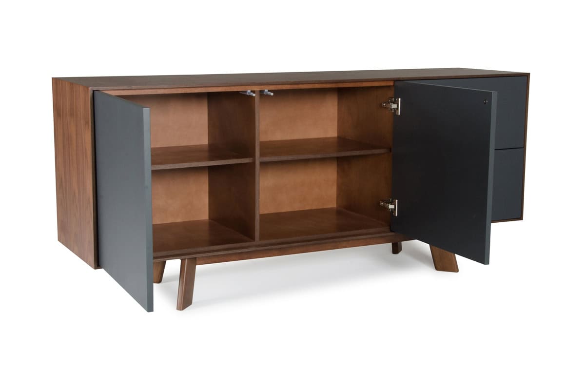 Charcoal Sideboard with Two Drawers and Two Doors 3 Charcoal Sideboard with Two Drawers and Two Doors - Image 3