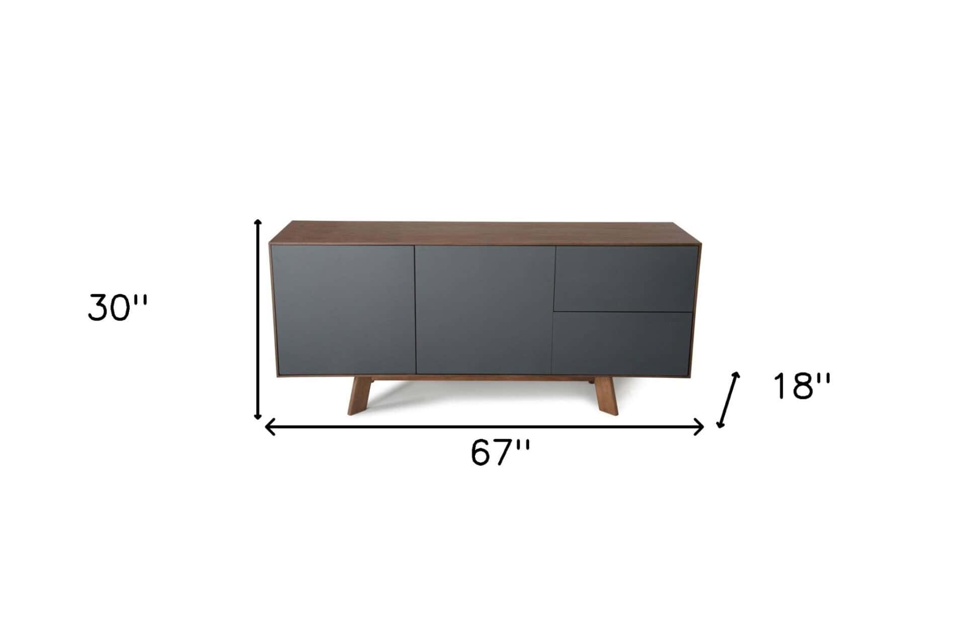 Charcoal Sideboard with Two Drawers and Two Doors 7 Charcoal Sideboard with Two Drawers and Two Doors - Image 7