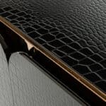 Black Crocodile Rosegold MDF Buffet with Storage Shelves 10 Black Crocodile Rosegold MDF Buffet with Storage Shelves