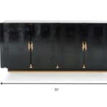 Black Crocodile Rosegold MDF Buffet with Storage Shelves 11 Black Crocodile Rosegold MDF Buffet with Storage Shelves