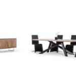 Wenge Veneer Buffet With Walnut Doors And Stainless Steel 6 Wenge Veneer Buffet With Walnut Doors And Stainless Steel