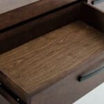 Walnut Veneer and Steel Buffet with Drawers and Doors 6 Walnut Veneer and Steel Buffet with Drawers and Doors