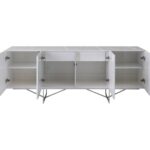 White Solid Wood Buffet Table with Drawers and Doors 10 White Solid Wood Buffet Table with Drawers and Doors