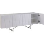 White Solid Wood Buffet Table with Drawers and Doors 12 White Solid Wood Buffet Table with Drawers and Doors