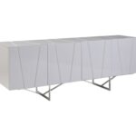 White Solid Wood Buffet Table with Drawers and Doors 13 White Solid Wood Buffet Table with Drawers and Doors