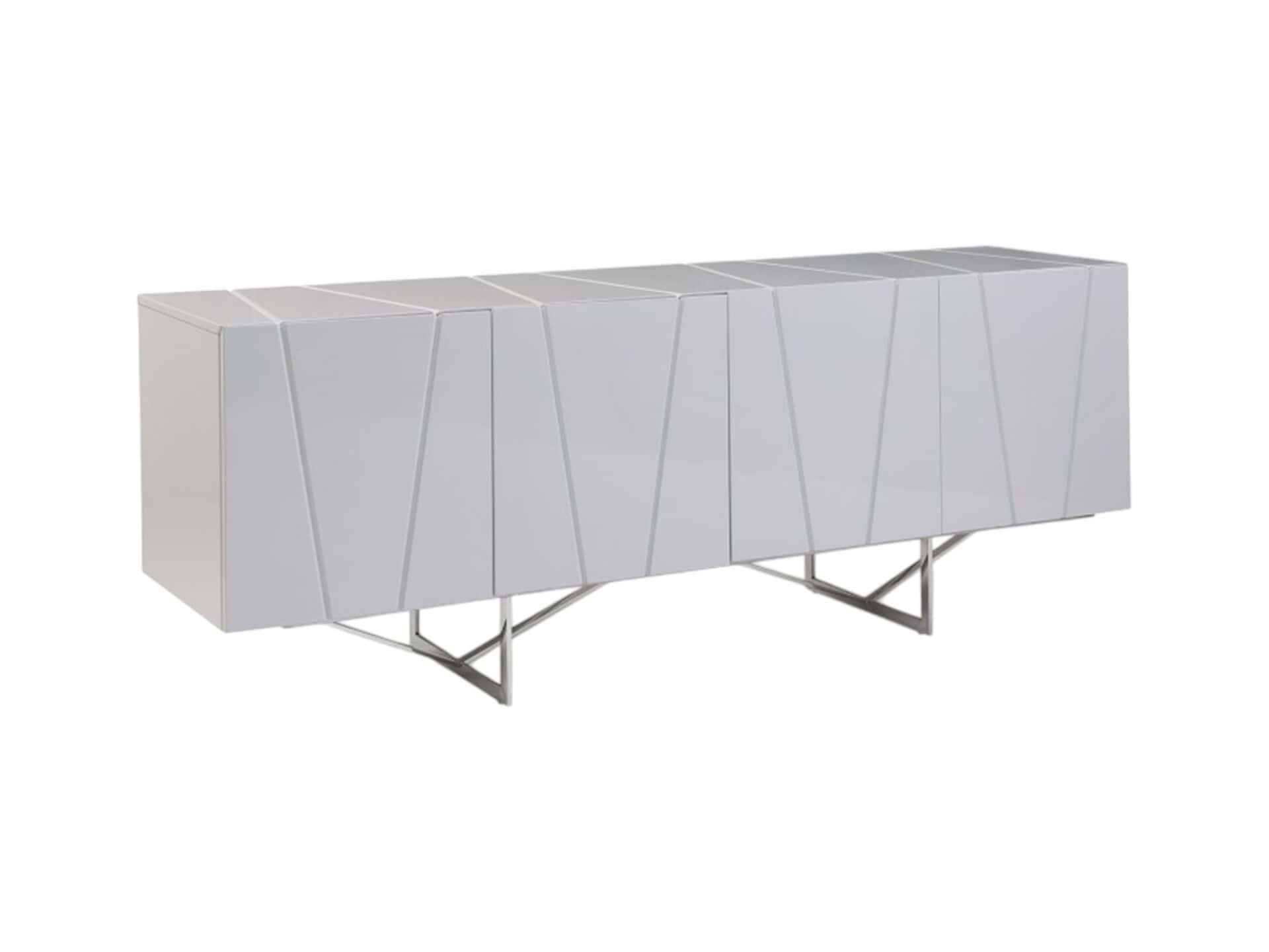 White Solid Wood Buffet Table with Drawers and Doors 6 White Solid Wood Buffet Table with Drawers and Doors - Image 6