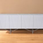 White Solid Wood Buffet Table with Drawers and Doors 8 White Solid Wood Buffet Table with Drawers and Doors