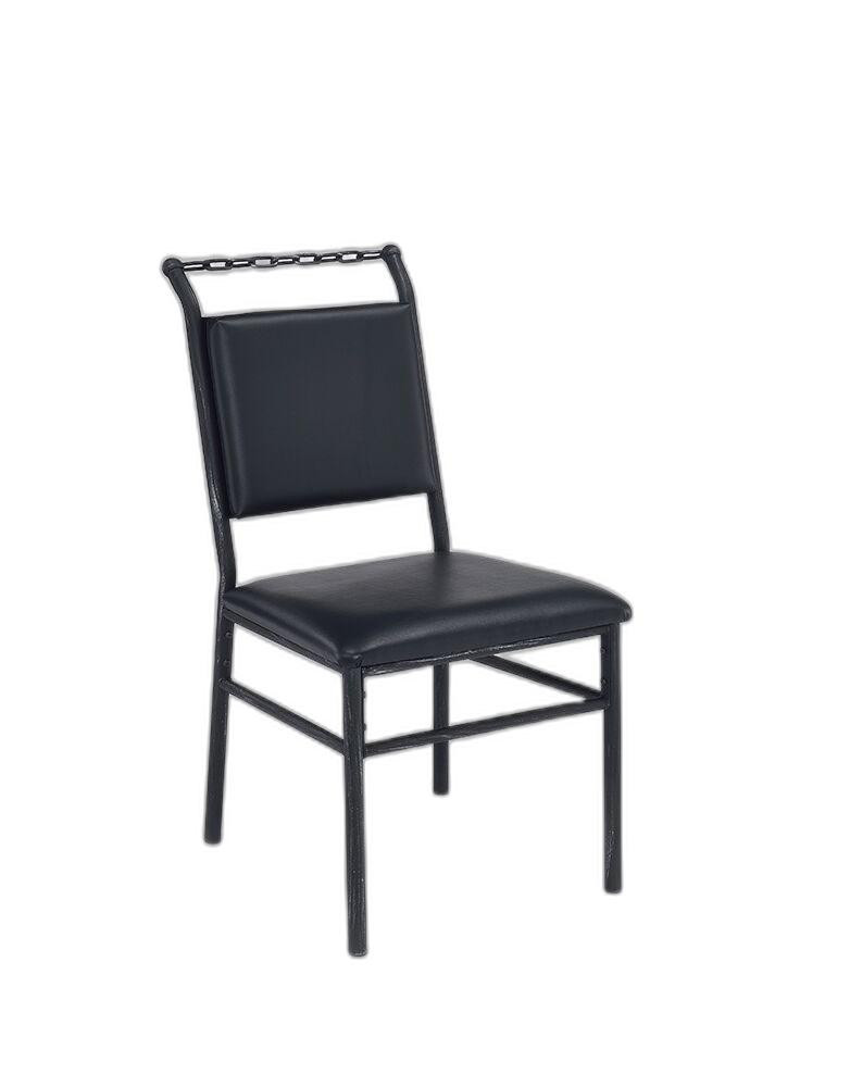 41-Inch Black Faux Leather Office Chair With Steel Frame 2 41-Inch Black Faux Leather Office Chair With Steel Frame - Image 2