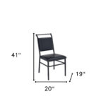 41-Inch Black Faux Leather Office Chair With Steel Frame 12 41-Inch Black Faux Leather Office Chair With Steel Frame
