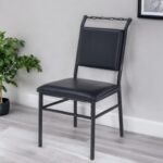 41-Inch Black Faux Leather Office Chair With Steel Frame 7 41-Inch Black Faux Leather Office Chair With Steel Frame