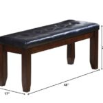 48" Black and Espresso Faux Leather Upholstered Bench 12 48" Black and Espresso Faux Leather Upholstered Bench