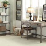 47 Inch Natural Gray Writing Desk With Three Drawers 15 47 Inch Natural Gray Writing Desk With Three Drawers