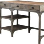 47 Inch Natural Gray Writing Desk With Three Drawers 14 47 Inch Natural Gray Writing Desk With Three Drawers