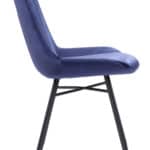 Blue Velvet Dining Chairs with Steel Frame and Tufted Seat (Set of 2) 12 Blue Velvet Dining Chairs with Steel Frame and Tufted Seat (Set of 2)