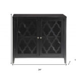 Black Sideboard with Glass Doors and Storage Shelves 11 Black Sideboard with Glass Doors and Storage Shelves