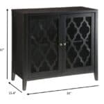Black Sideboard with Glass Doors and Storage Shelves 12 Black Sideboard with Glass Doors and Storage Shelves