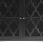 Black Sideboard with Glass Doors and Storage Shelves 10 Black Sideboard with Glass Doors and Storage Shelves
