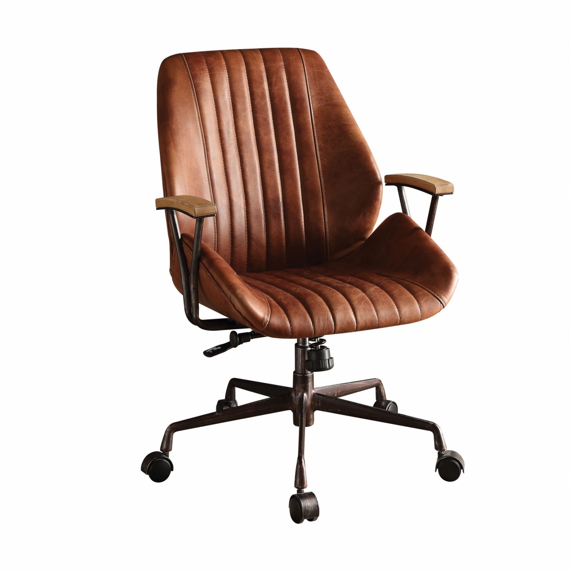 28 Inch Brown Swivel Leather Executive Office Chair With Wheels 1 28 Inch Brown Swivel Leather Executive Office Chair With Wheels