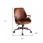 28 Inch Brown Swivel Leather Executive Office Chair With Wheels 10 28 Inch Brown Swivel Leather Executive Office Chair With Wheels