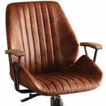 28 Inch Brown Swivel Leather Executive Office Chair With Wheels 9 28 Inch Brown Swivel Leather Executive Office Chair With Wheels