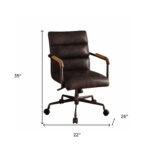 26-Inch Black Adjustable Swivel Faux Leather Office Chair 10 26-Inch Black Adjustable Swivel Faux Leather Office Chair