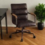 26-Inch Black Adjustable Swivel Faux Leather Office Chair 7 26-Inch Black Adjustable Swivel Faux Leather Office Chair
