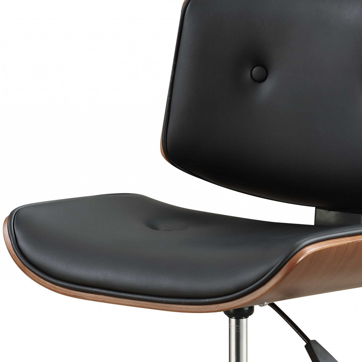 31-Inch Adjustable Tufted Faux Leather Office Chair with Steel Frame 1 31-Inch Adjustable Tufted Faux Leather Office Chair with Steel Frame