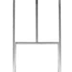 Black Stainless Steel Barstools with Faux Leather Seats (Set of 2)
