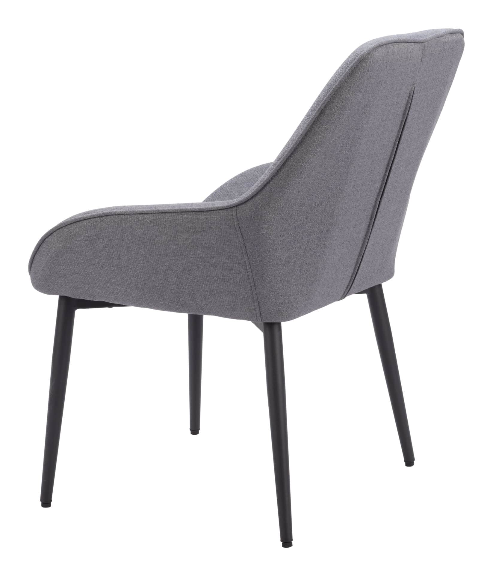Gray Dining Chair with Armrests, Steel Frame, and Water-Resistant Fabric (Set of 2) 5 Gray Dining Chair with Armrests, Steel Frame, and Water-Resistant Fabric (Set of 2) - Image 5