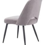 Gray Boho Dining Chair with Steel Legs (Set of 2)
