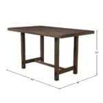 Walnut Distressed Rubberwood Acacia Pub Height Dining Table