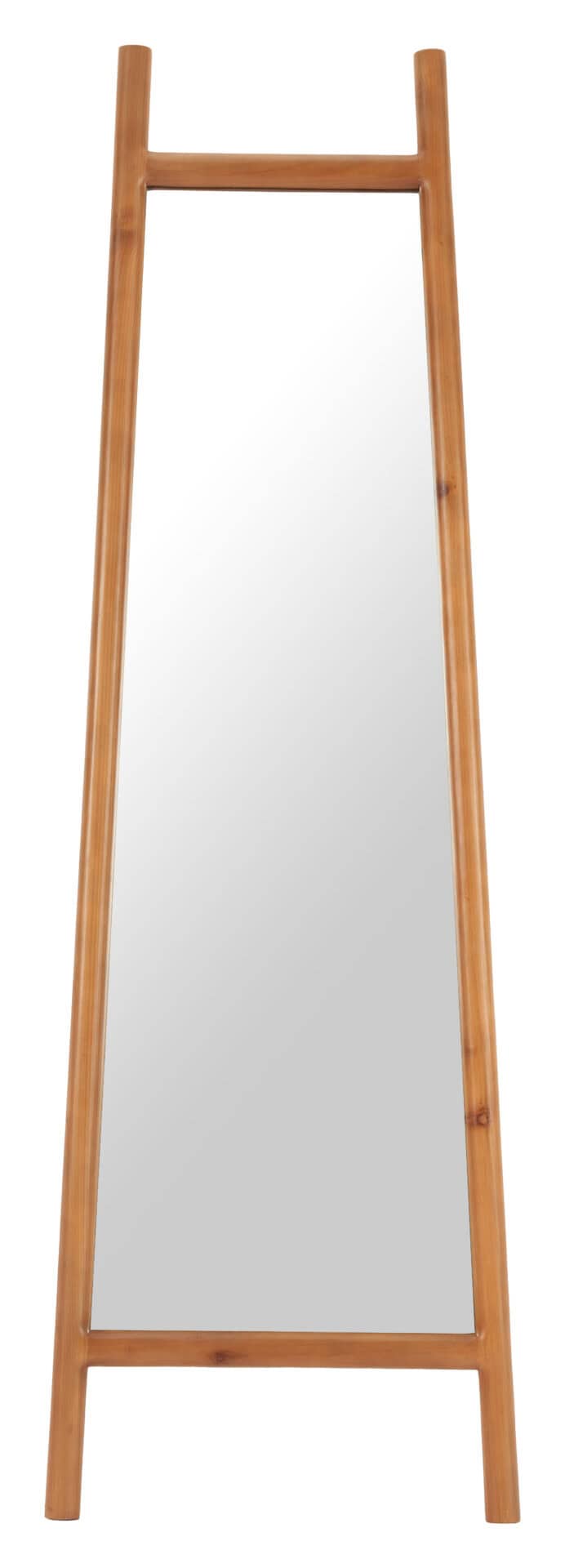 Standing Mirror with Natural Wood Frame, Modern and Elegant Design 2 Standing Mirror with Natural Wood Frame, Modern and Elegant Design - Image 2