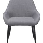 Gray Dining Chair with Armrests, Steel Frame, and Water-Resistant Fabric (Set of 2) 11 Gray Dining Chair with Armrests, Steel Frame, and Water-Resistant Fabric (Set of 2)